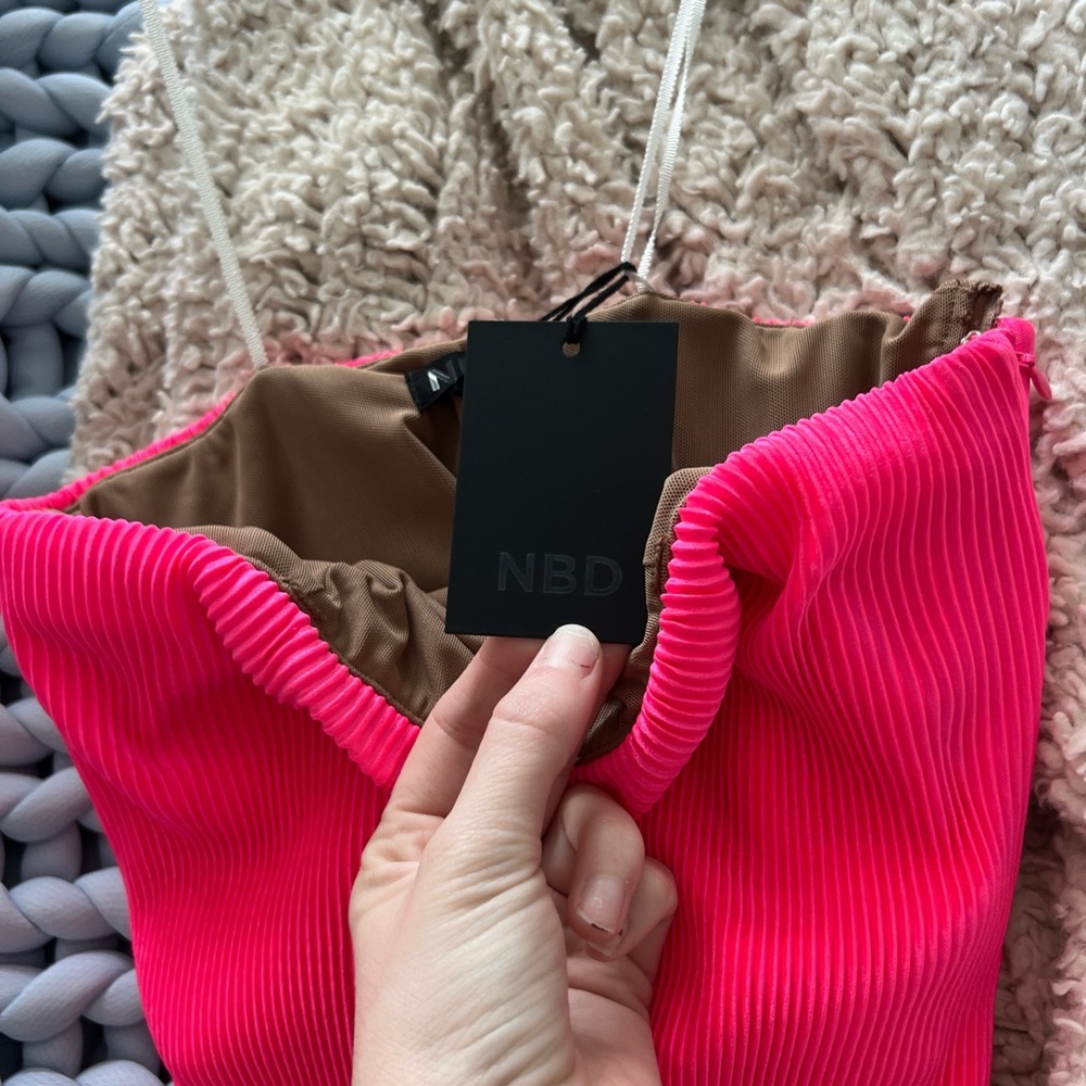 NBD Vibrant Pink Strapless Dress - Picture 2 of 2